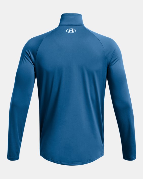 Camiseta de manga larga UA Tech™ ½ Zip para hombre, Blue, pdpMainDesktop image number 3